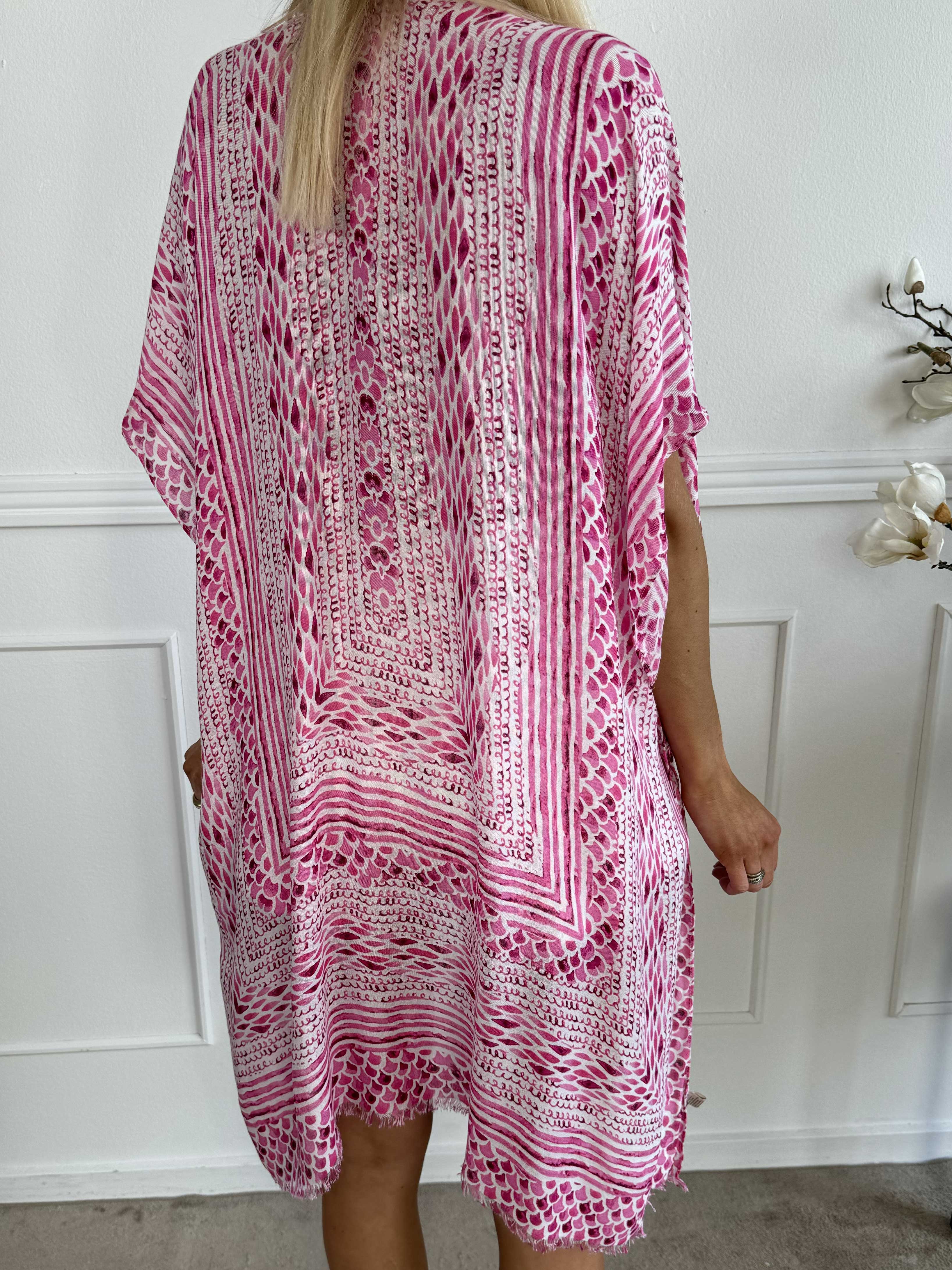 Alexandrine snake - Let og luftig kimono i bomuld